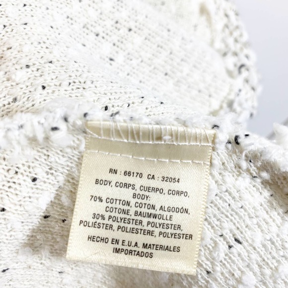 Anthropologie Cream Looped Tweed Peplum Blazer - Picture 7 of 9